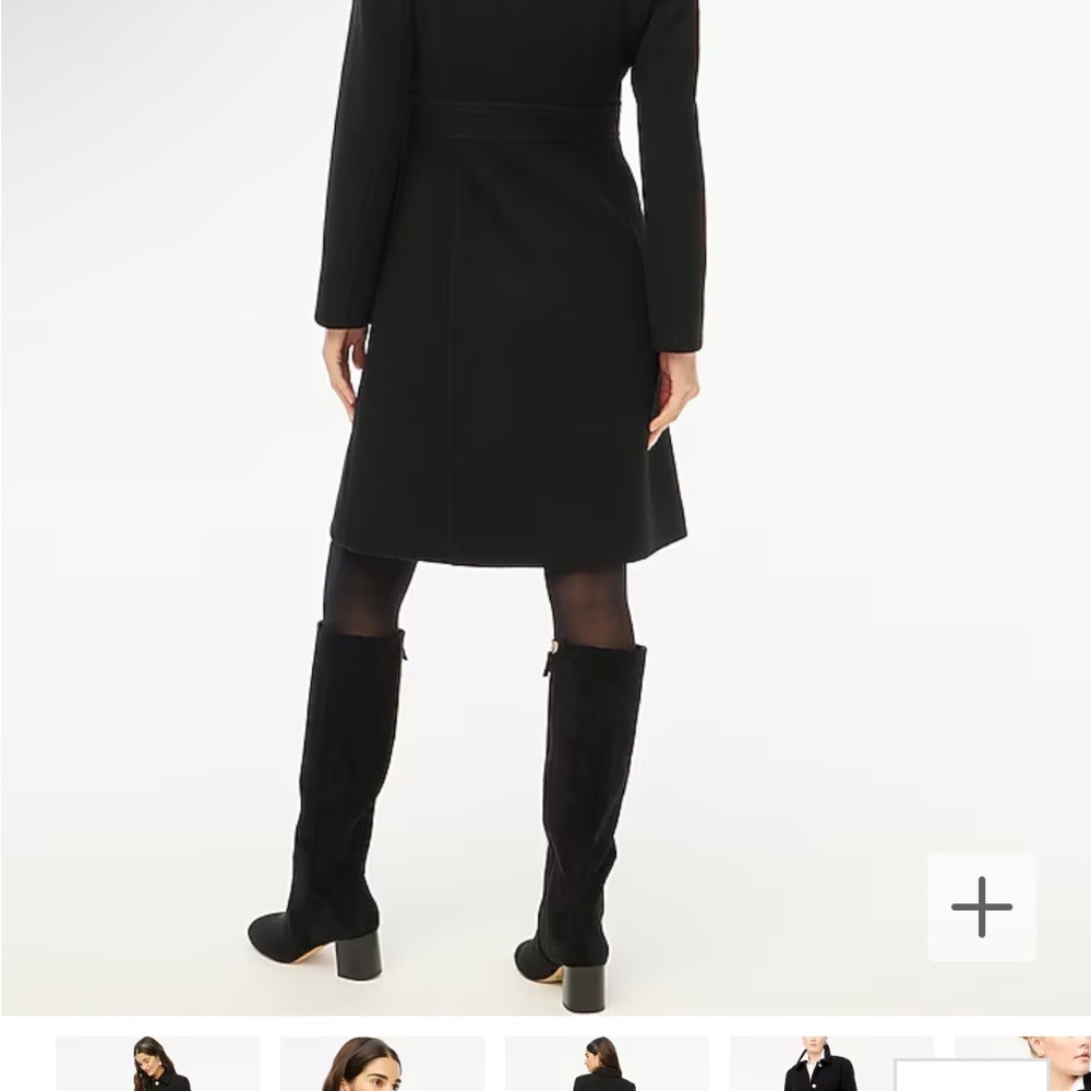 J. Crew Factory Women's Magenta Wool Pea Coat - Picture 3 of 8
